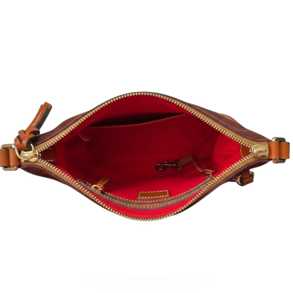 Dooney & Bourke Suede Letter Carrier Crossbody Bag NWT - Picture 9 of 12